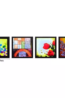 Set Of 4 Nature Shots Satin Matt Texture UV Art Painting