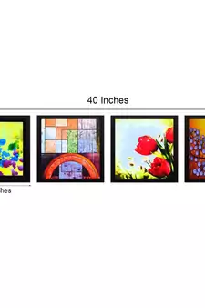 Set Of 4 Nature Shots Satin Matt Texture UV Art Painting