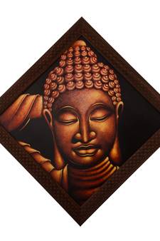 Spritual Buddha Satin Matt Texture UV Art Painting