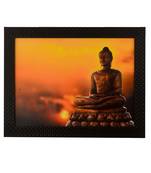 Spritual Meditating Buddha Satin Matt Texture UV Art Painting