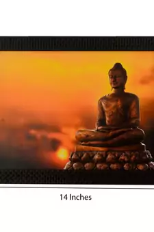 Spritual Meditating Buddha Satin Matt Texture UV Art Painting