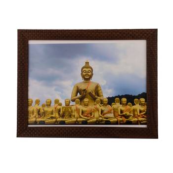 Buddha with Monks Satin Matt Texture UV Art Painting 1
