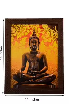 Spritual Buddha Satin Matt Texture UV Art Painting