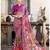 Light purple printed chiffon saree with blouse