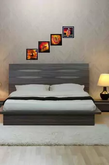 Set Of 4 Dancing Girls Satin Matt Texture UV Art Painting