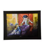 Radha Krishna Satin Matt Texture UV Art Painting