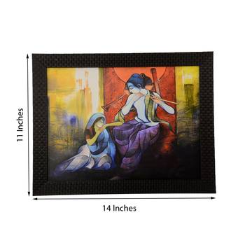Radha Krishna Satin Matt Texture UV Art Painting 2