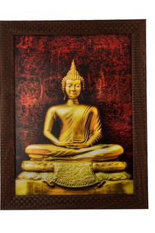 Spritual Buddha Satin Matt Texture UV Art Painting