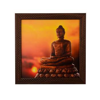 Meditating Buddha Satin Matt Texture UV Art Painting 1