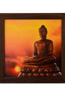 Meditating Buddha Satin Matt Texture UV Art Painting