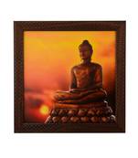 Meditating Buddha Satin Matt Texture UV Art Painting