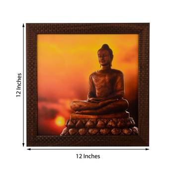 Meditating Buddha Satin Matt Texture UV Art Painting 2