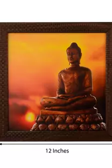 Meditating Buddha Satin Matt Texture UV Art Painting