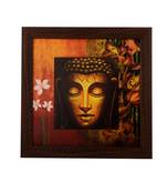 Meditating Buddha Head Satin Matt Texture UV Art Painting