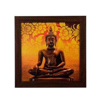 Meditating Buddha Satin Matt Texture UV Art Painting 1