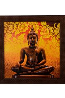 Meditating Buddha Satin Matt Texture UV Art Painting