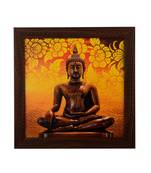 Meditating Buddha Satin Matt Texture UV Art Painting