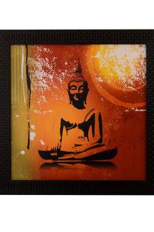 Meditating Buddha Satin Matt Texture UV Art Painting