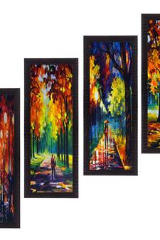 Set Of 4 Loving Couple Moments Satin Matt Texture UV Art Painting