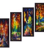 Set Of 4 Loving Couple Moments Satin Matt Texture UV Art Painting