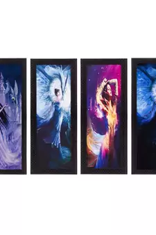 Set Of 4 Dancing Angels Satin Matt Texture UV Art Painting