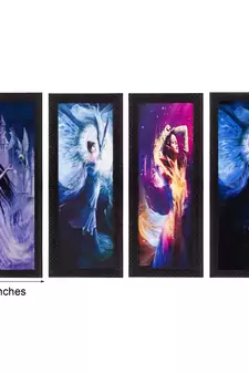 Set Of 4 Dancing Angels Satin Matt Texture UV Art Painting