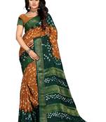 Soothing Featuring Multicolor Printed Art Silk Bandhani Saree For Traditional Look