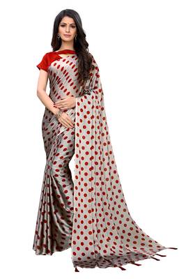 Multicolor printed georgette saree with blouse 1