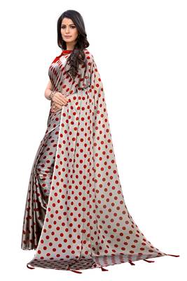 Multicolor printed georgette saree with blouse 3