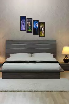 Set Of 4 Dancing Angels Satin Matt Texture UV Art Painting