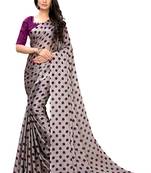Multicolor printed georgette saree with blouse