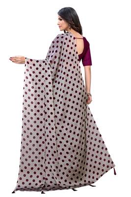 Multicolor printed georgette saree with blouse 2
