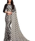 Multicolor printed georgette saree with blouse