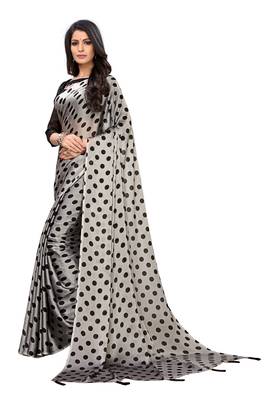 Multicolor printed georgette saree with blouse 3