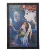 Radha Krishna Satin Matt Texture UV Art Painting