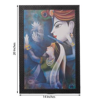 Radha Krishna Satin Matt Texture UV Art Painting 2