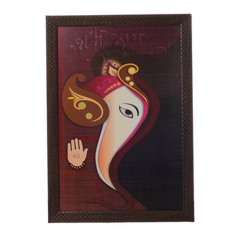 Blessing Lord Ganesha Satin Matt Texture UV Art Painting 1