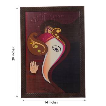 Blessing Lord Ganesha Satin Matt Texture UV Art Painting 2