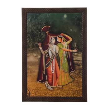Radha Krishna Satin Matt Texture UV Art Painting 1