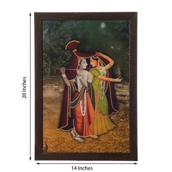 Radha Krishna Satin Matt Texture UV Art Painting 2