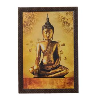 Meditating Buddha Satin Matt Texture UV Art Painting 1