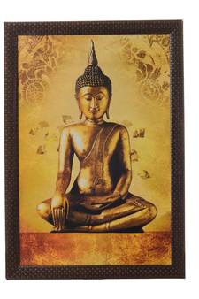 Meditating Buddha Satin Matt Texture UV Art Painting
