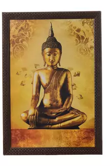 Meditating Buddha Satin Matt Texture UV Art Painting