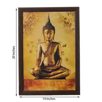 Meditating Buddha Satin Matt Texture UV Art Painting 2