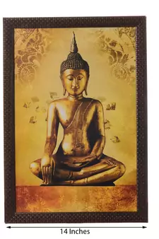 Meditating Buddha Satin Matt Texture UV Art Painting