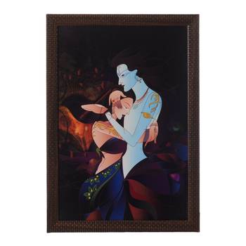Radha Krishna Love Moments Satin Matt Texture UV Art Painting 1