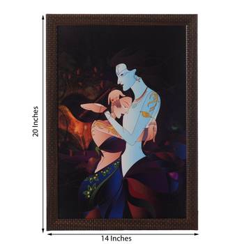 Radha Krishna Love Moments Satin Matt Texture UV Art Painting 2