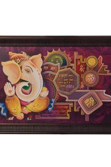 Spritual Ganesha Satin Matt Texture UV Art Painting