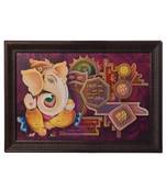 Spritual Ganesha Satin Matt Texture UV Art Painting