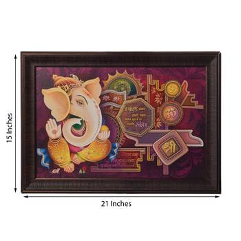 Spritual Ganesha Satin Matt Texture UV Art Painting 2